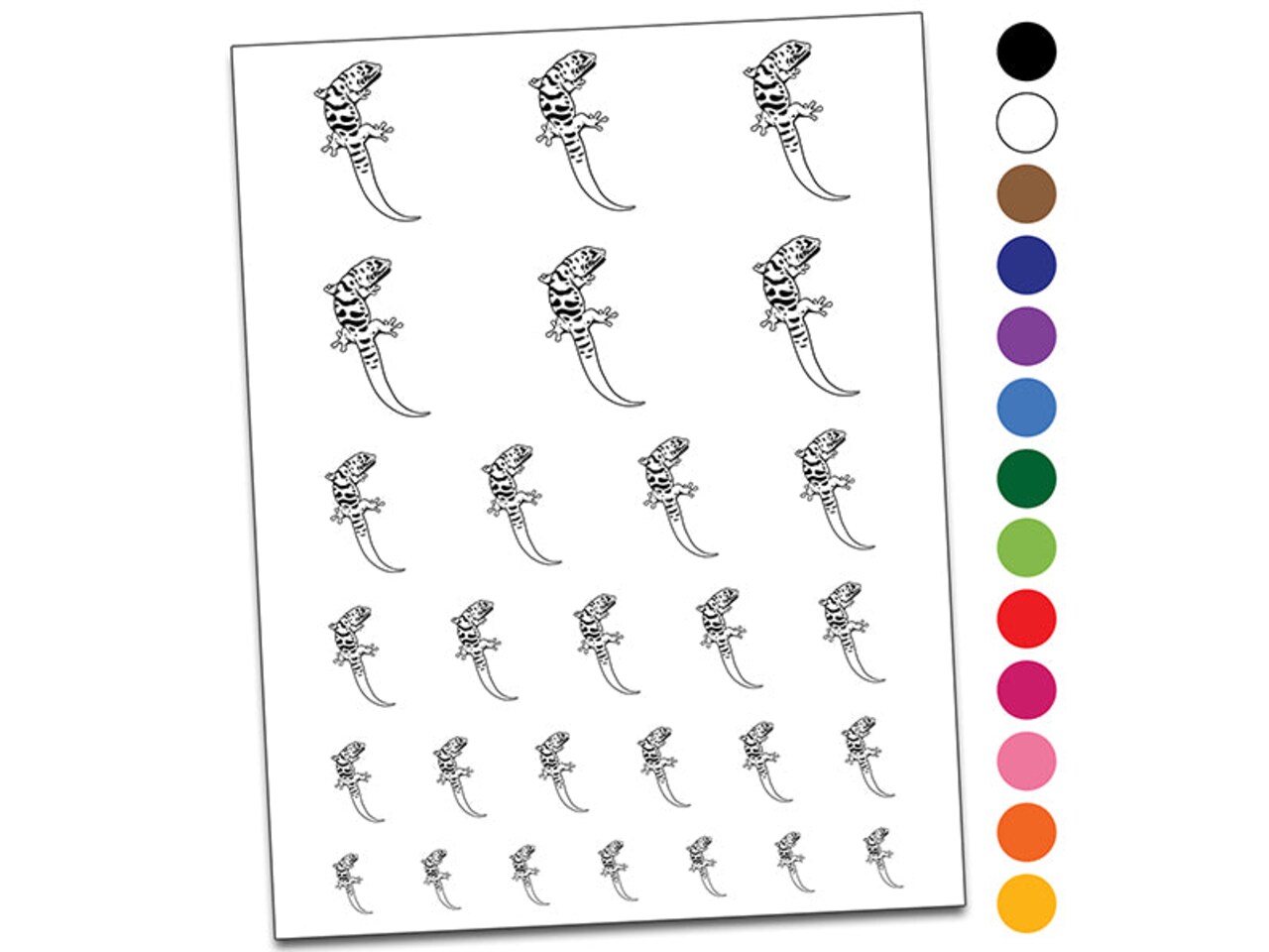 Adorable Giant Day Gecko Lizard Temporary Tattoo Water Resistant Fake Body Art Set Collection